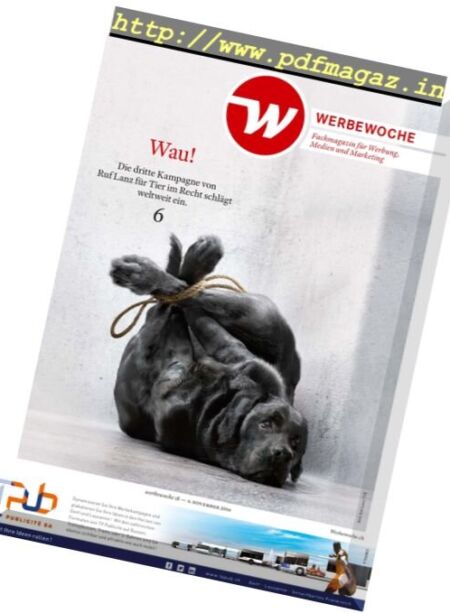 Werbewoche – 4 November 2016 Cover
