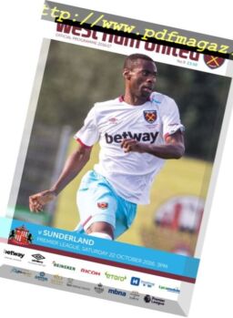 West Ham United vs Sunderland – 22 October 2016