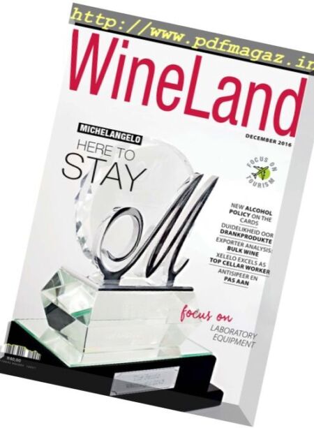 Wineland South Africa – December 2016 Cover