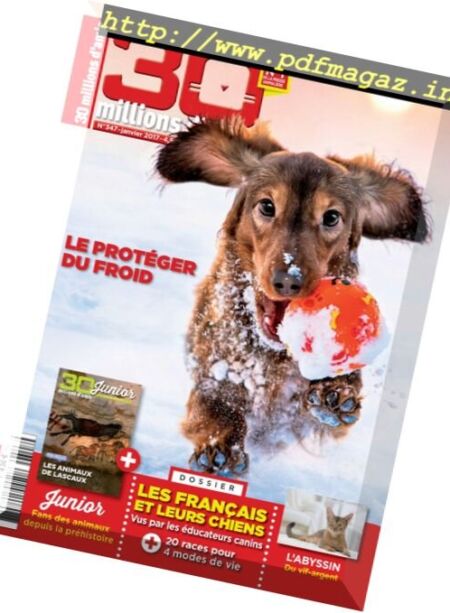 30 Millions d’Amis – Janvier 2017 Cover