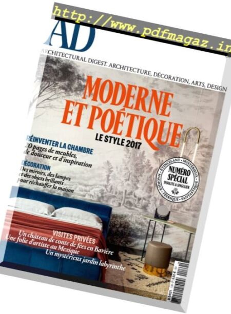AD Architectural Digest France – Decembre 2016 – Janvier 2017 Cover