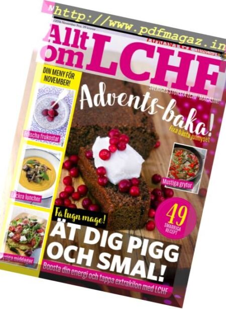 Allt om LCHF – November 2016 Cover
