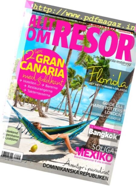 Allt Om Resor – December 2016 Cover