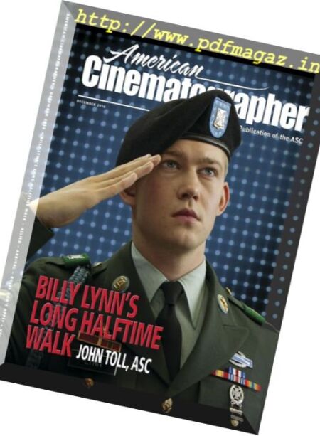 American Cinematographer – December 2016 Cover