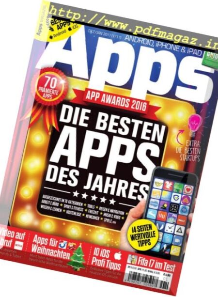 Android iPhone und iPad APPS Germany – Dezember-Januar 2017 Cover