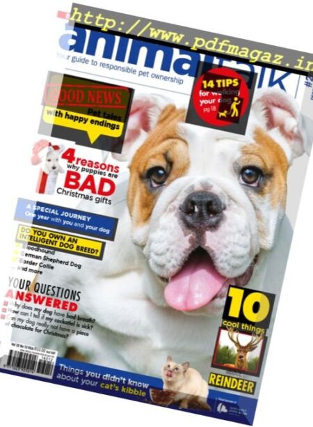 Animal Talk – December 2016 Cover