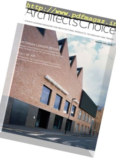 Architect’s Choice – November-December 2016 Cover