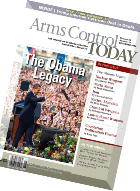Arms Control Today – December 2016 Cover