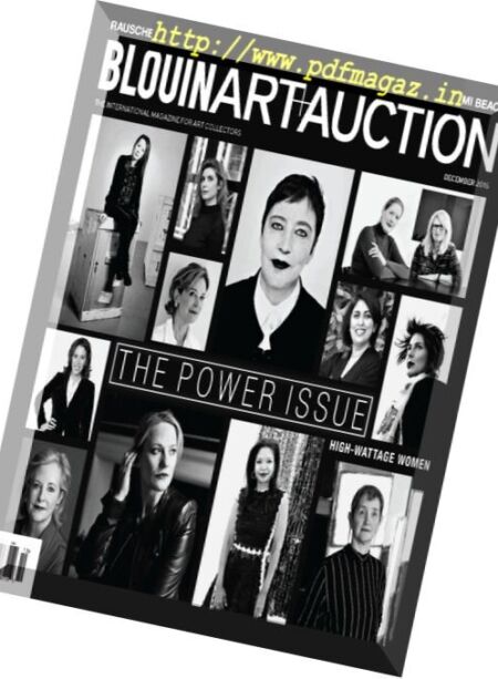 Art+Auction – December 2016 Cover