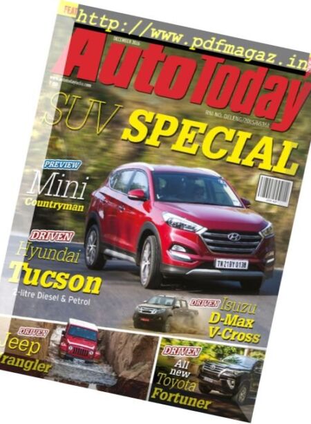 Auto Today – December 2016 Cover