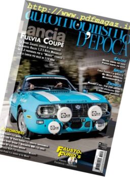 Automobilismo D’epoca – Dicembre 2016 – Gennaio 2017