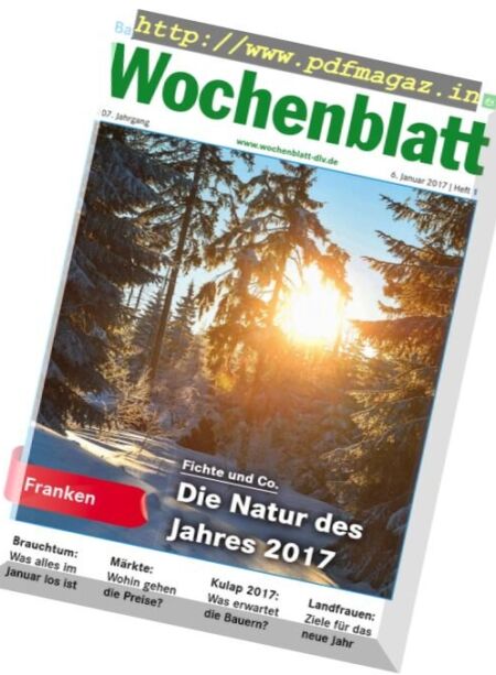 Bayerisches Landwirtschaftliches Wochenblatt – 6 Januar 2017 Cover
