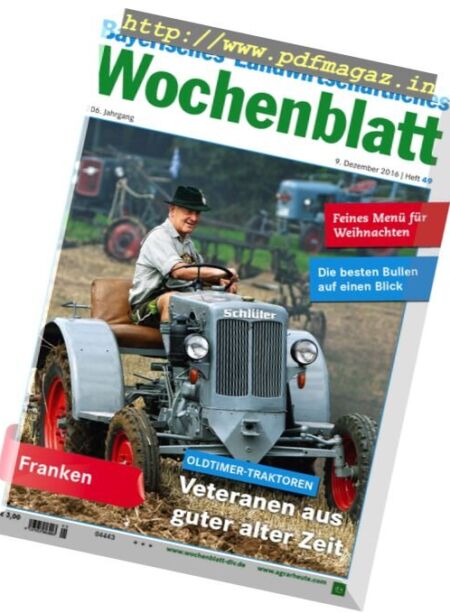 Bayerisches Landwirtschaftliches Wochenblatt – 9 Dezember 2016 Cover