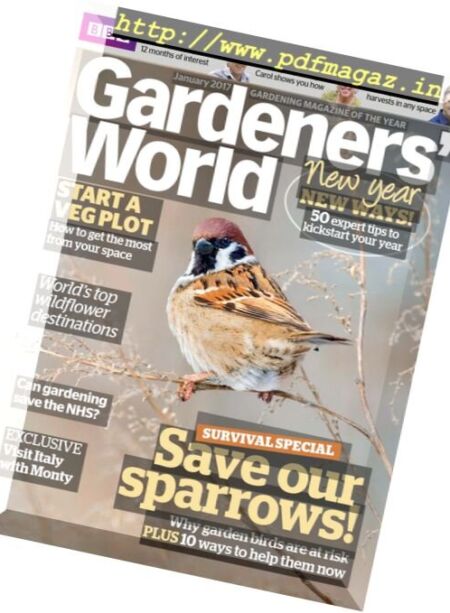 BBC Gardeners’ World – January 2017 Cover