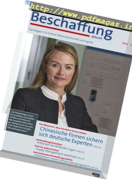 Beschaffung Aktuell – Nr.12, 2016 Cover