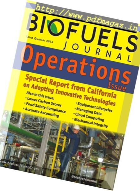 Biofuels Journal – 3rd Quarter, 2016 Cover