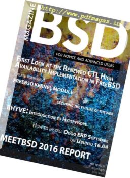 BSD Magazine – Vol 10 – N 11 – Issue 10, 2016