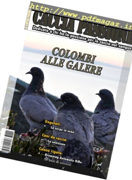 Caccia Passione – Dicembre 2016 Cover