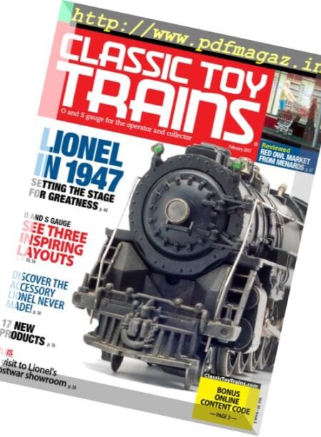 Classic Toy Trains – February 2017 Cover