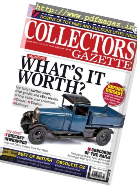 Collectors Gazette – January 2017 Cover