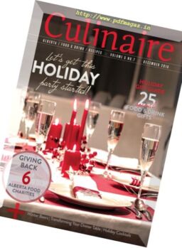 Culinaire Magazine – December 2016