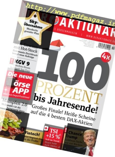 Der Aktionar – 16 Dezember 2016 Cover