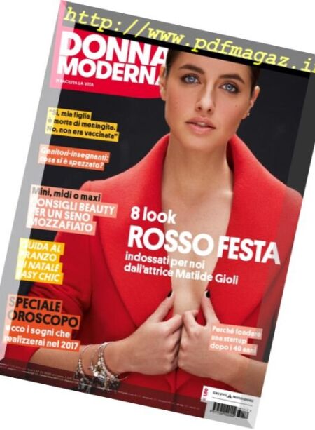 Donna Moderna – 20 Dicembre 2016 Cover
