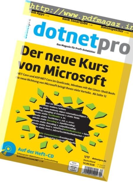 dotnetpro Germany – Januar 2017 Cover