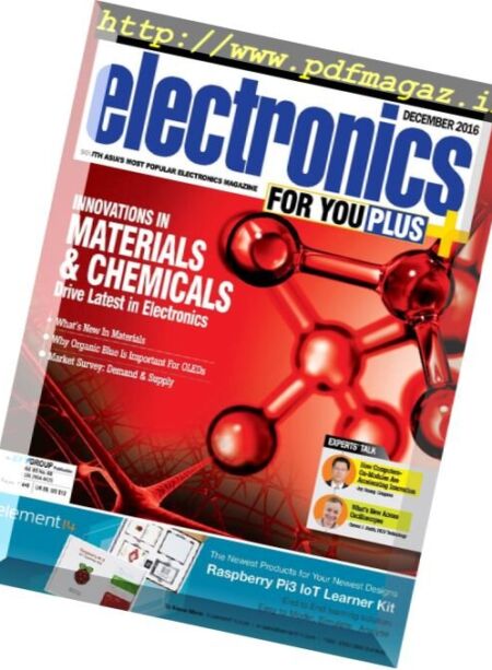 Electronics For You – December 2016 Cover