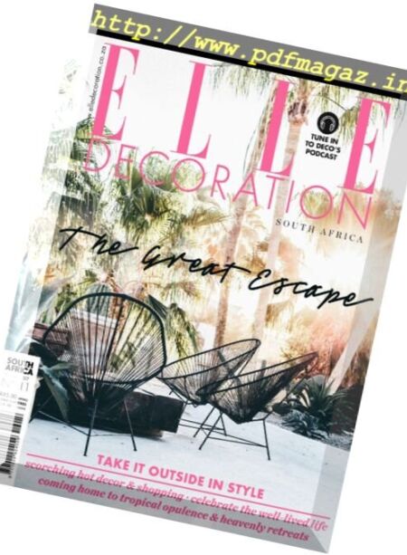 Elle Decoration South Africa – December 2016 – January 2017 Cover