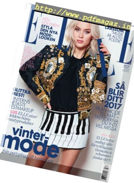 Elle Sweden – Januari 2017 Cover