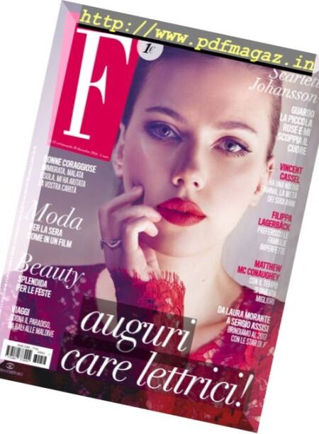 F – 28 Dicembre 2016 Cover