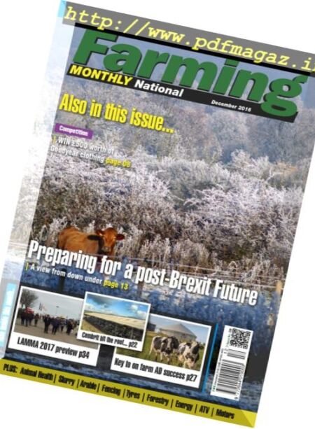 Farming Monthly National – December 2016 Cover