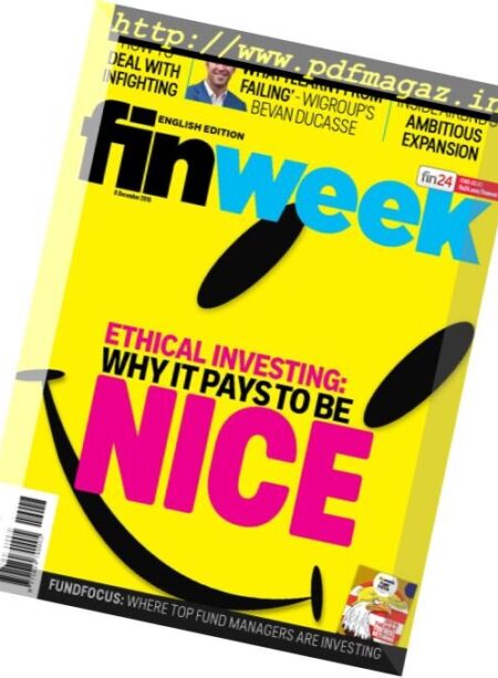 Finweek – 8 December 2016 Cover