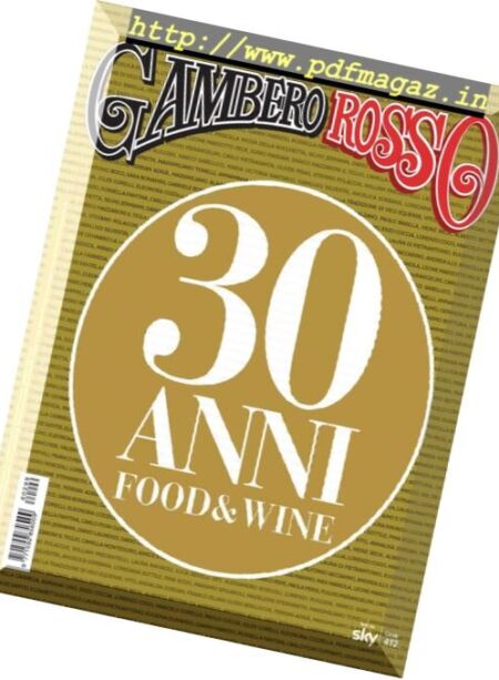 Gambero Rosso – Dicembre 2016 Cover