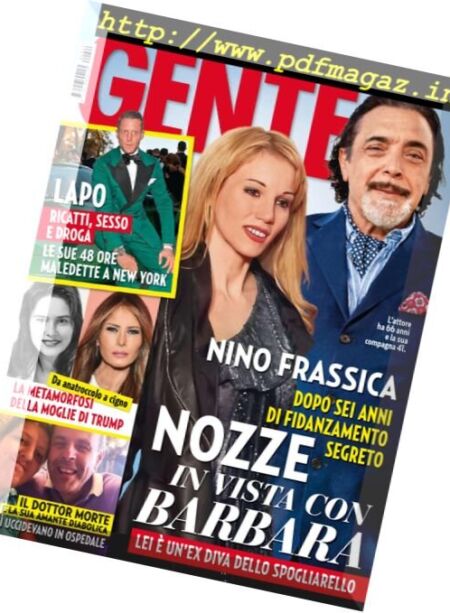 Gente Italia – 13 Dicembre 2016 Cover