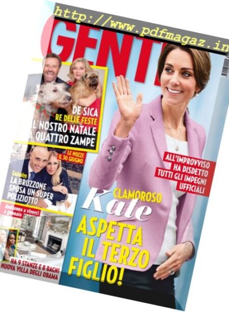 Gente Italia – 20 Dicembre 2016 Cover