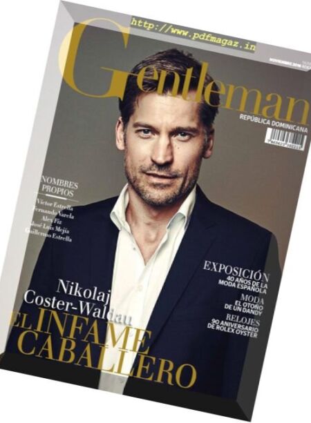 Gentleman Republica Dominicana – Noviembre 2016 Cover