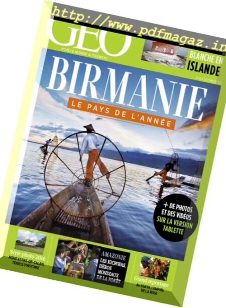 Geo France – Decembre 2016 Cover