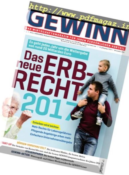Gewinn – Dezember 2016 Cover