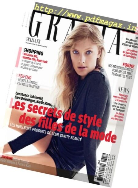Grazia France – 16 au 22 Decembre 2016 Cover