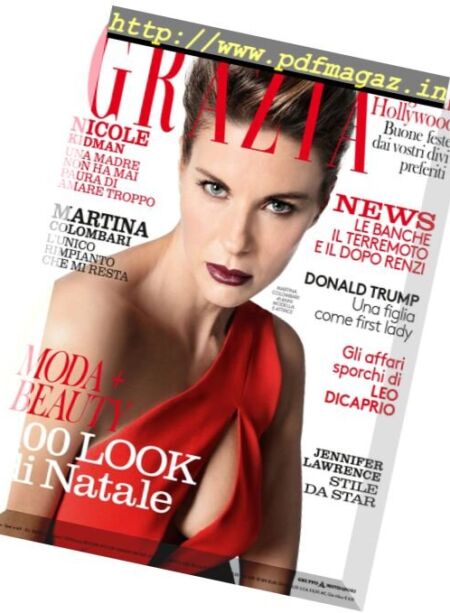 Grazia Italia – 21 Dicembre 2016 Cover
