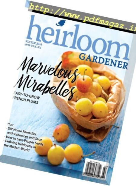 Heirloom Gardener – Winter 2016 Cover