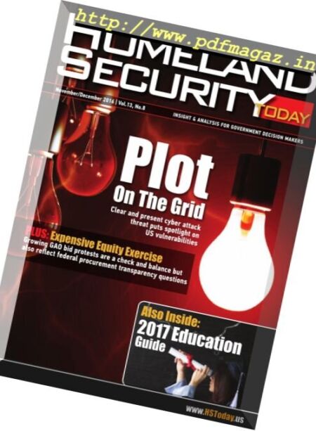 Homeland Security Today – November-December 2016 Cover