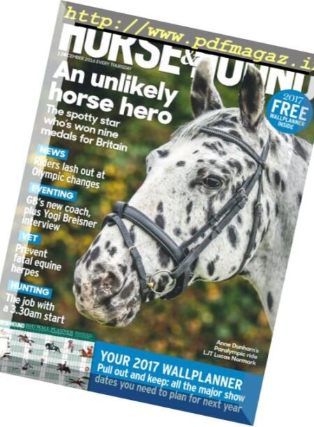 Horse & Hound – 1 December 2016 Cover
