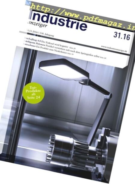 Industrie Anzeiger – Nr.31, 2016 Cover