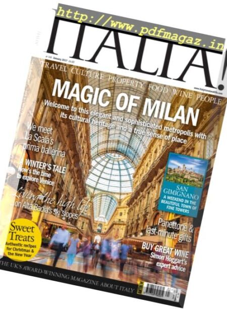 Italia! Magazine – January 2017 Cover