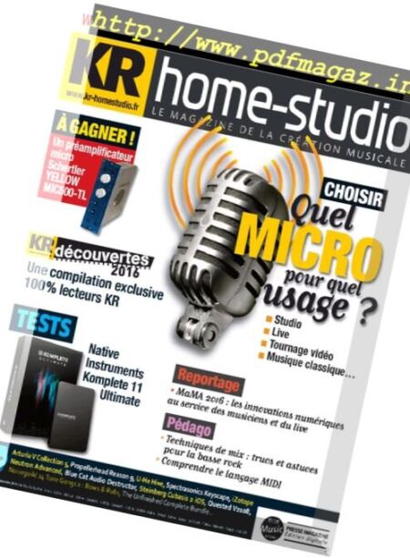 Keyboard Recording Home-Studio – Decembre 2016 Cover