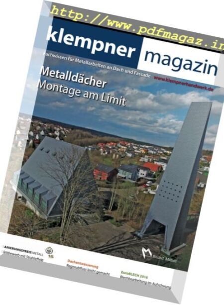 Klempner Magazin – Nr.8, 2016 Cover