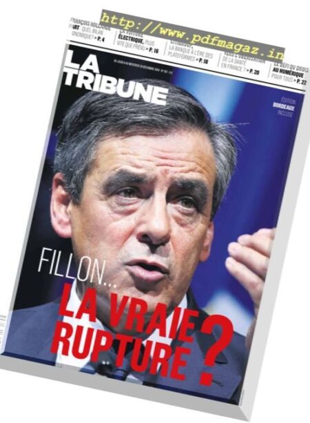 La Tribune – 8 au 28 Decembre 2016 Cover